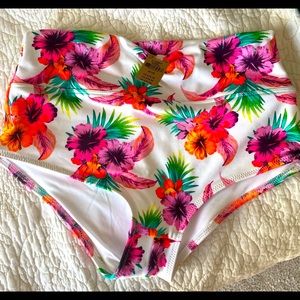PINK High Waisted Shortie Swim Bottoms